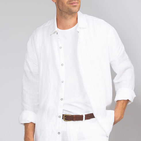 Martinique – Round neck t-shirt Oyster White